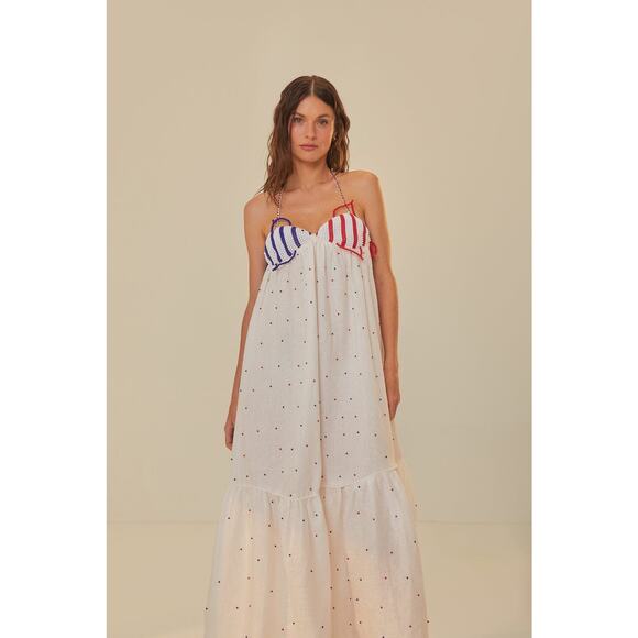 FARM Rio Dresses & Skirts - Farm Rio Beaded Fishes Maxi Dress Large